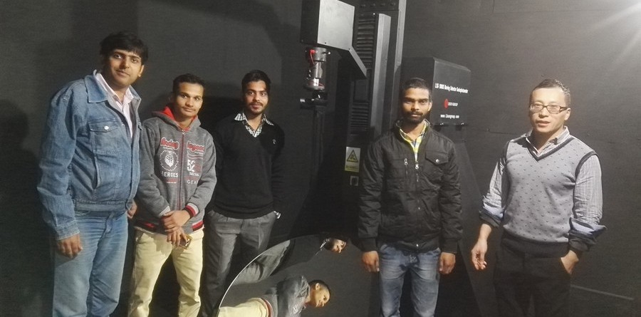 Group photo in front of LISUN LSG-3000S Moving Detector Goniophotometer