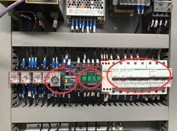 Figure 7: Schneider and Omron brands AC contactor and solid state relays