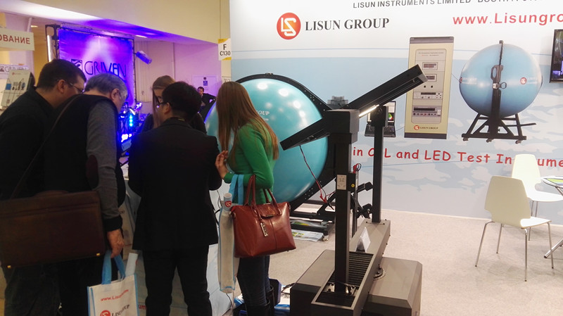 Figure 2 LISUN engineer is introducing our Integrating Sphere Spectroradiometer Test Systems