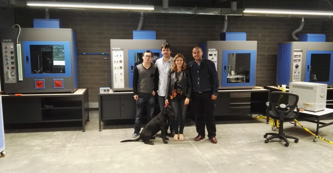 Figure 1: Group photo in front of LISUN ZRS-3H Glow-wire Test Apparatus, ZY-3 Needle Flame Test, TTC-1 Tracking Test Chamber and HVR-LS Horizontal Vertical Flame Tester