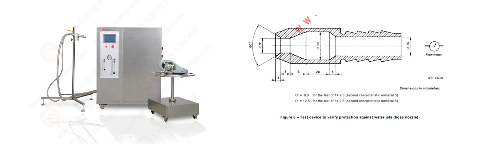 JL-56 Clause 14.2.5-14.2.6 and Figure 6 of IEC60529:1989 +A1:1999 +A2:2013