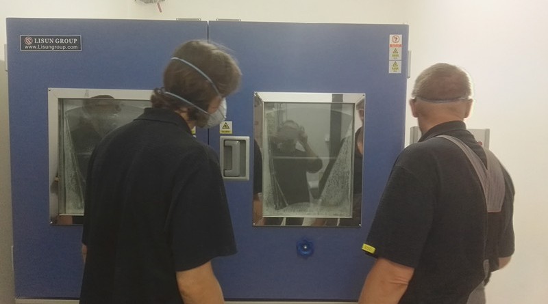 Poland - Jacky Installed environmental chamber, IK level tester and dustproof test