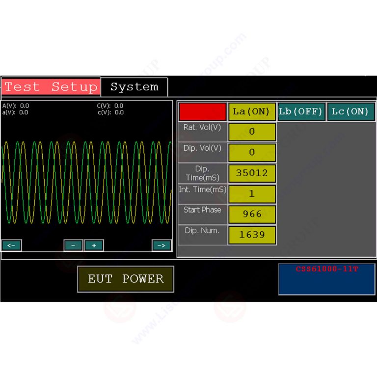 IEC 61000411 Voltage Dip Generator and Voltage Interruption Test LISUN
