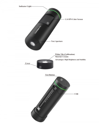 Color difference method of measuring by colorimeter
