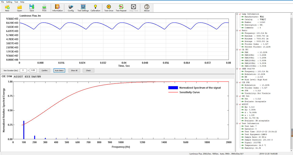 LSRF 3 Lamp Start, Run Up Time And Flicker Test System 1