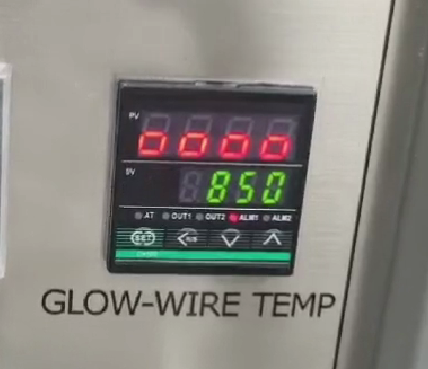 Glow wire thermocouple temperature display