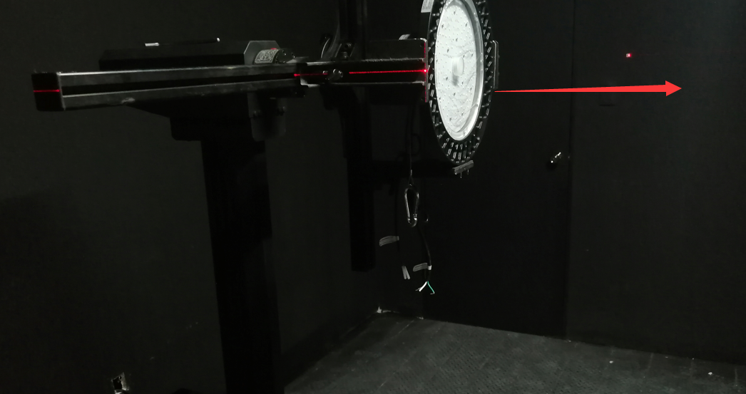 Pay attention to the lamp direction on the the goniophotometer