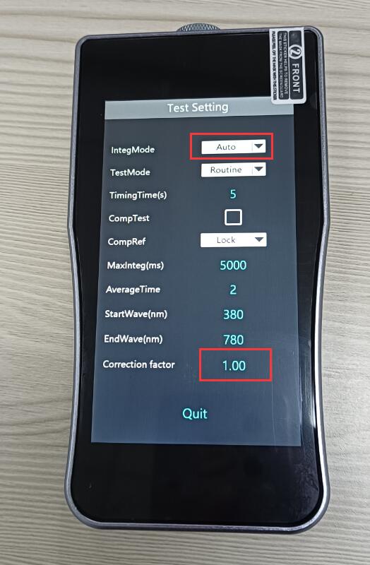 LMS 6000 Testing Parameters