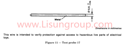 IEC 61032 Test Probe 17 with (Dia 0.5 mm Test Wire)