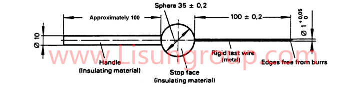 IP4X Test Probe with 1N Force IEC 61032
