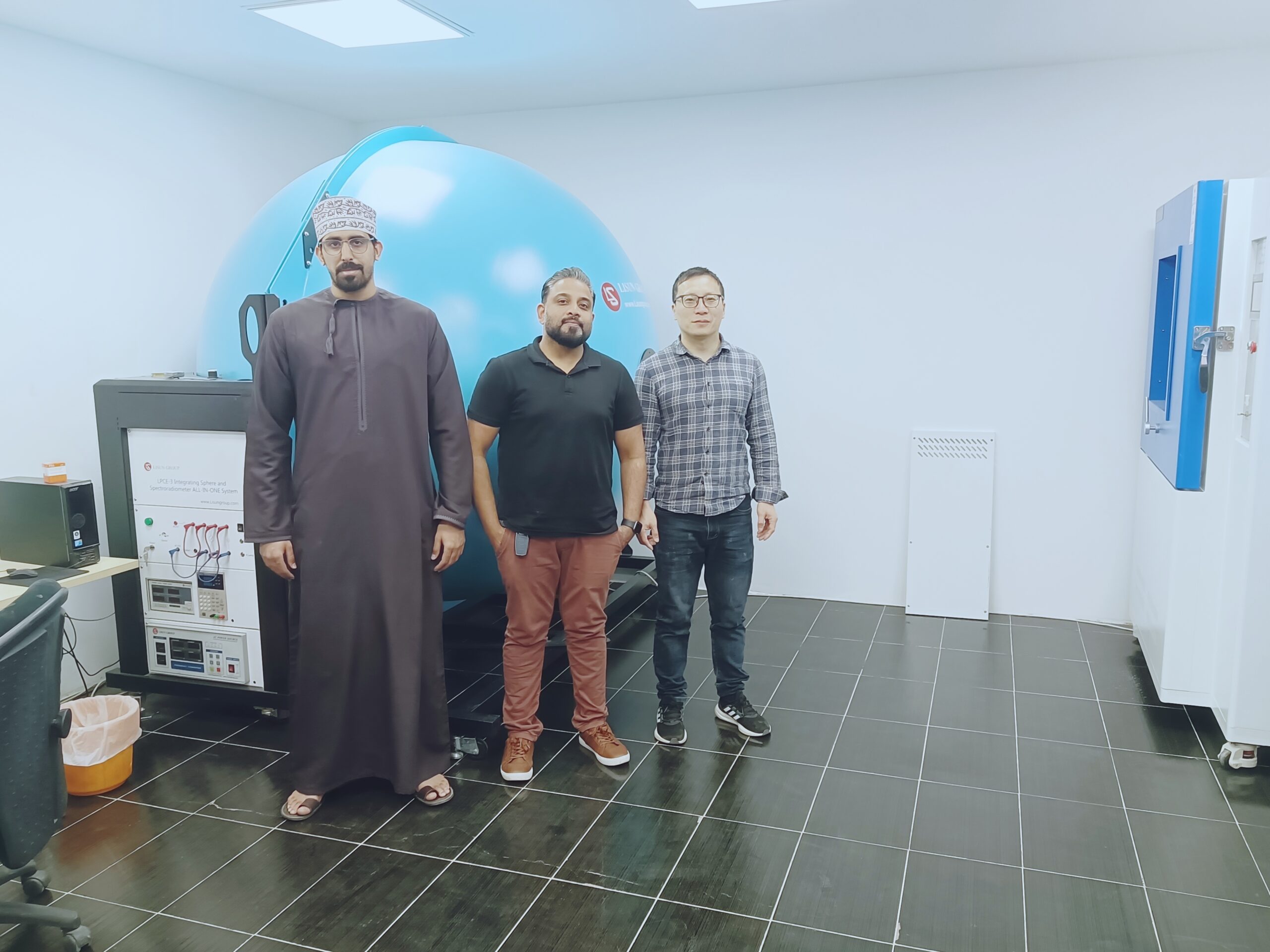Oman-LISUN engineer provide installation and training for customer who purchased JL-56 waterproof equipment and SC-010 dustproof test chamber