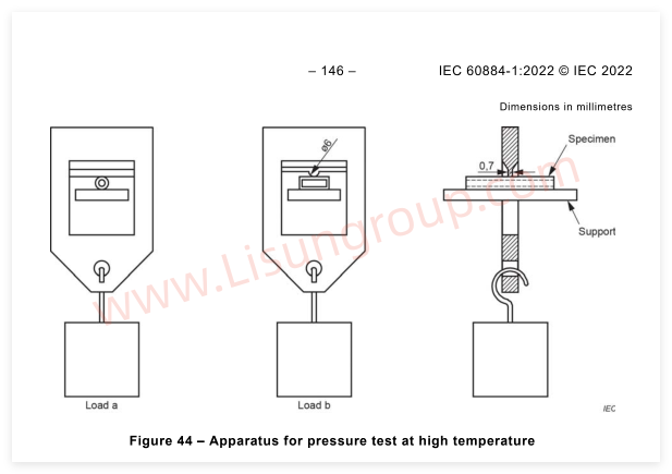 IEC 60884-1:2022 Figure 44 Test Apparatus for pres test at high temperature