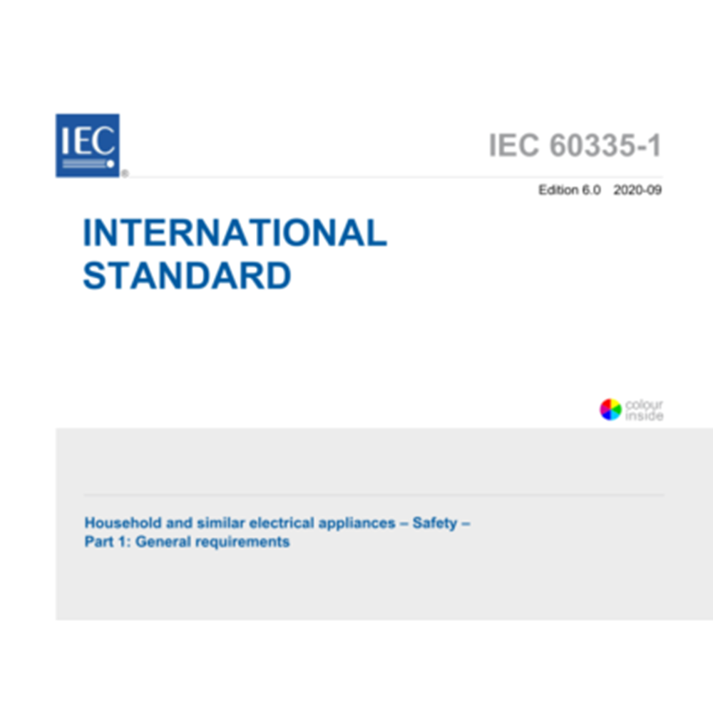 IEC 60335-1 Ev ve benzeri elektrikli cihazlar - Güvenlik - Bölüm 1: Genel gereksinimler