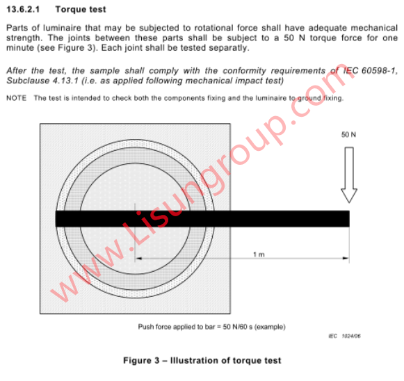 Torque Test Apparatus for Ground Recessed Luminaires 1 IEC 60598 2 13 2016 Figure 3