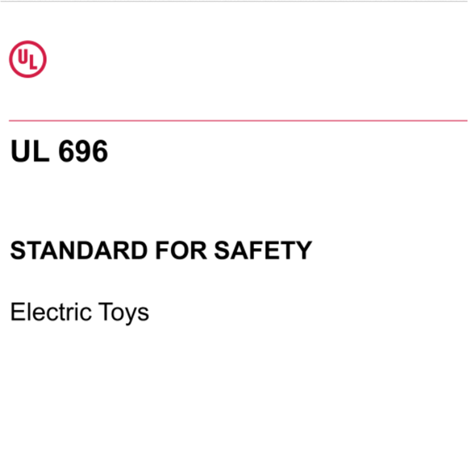 UL 696:2020 Elektrikli oyuncaklar-Güvenlik