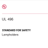 UL 496:2013 STANDARD FOR SAFETY – Lampholders