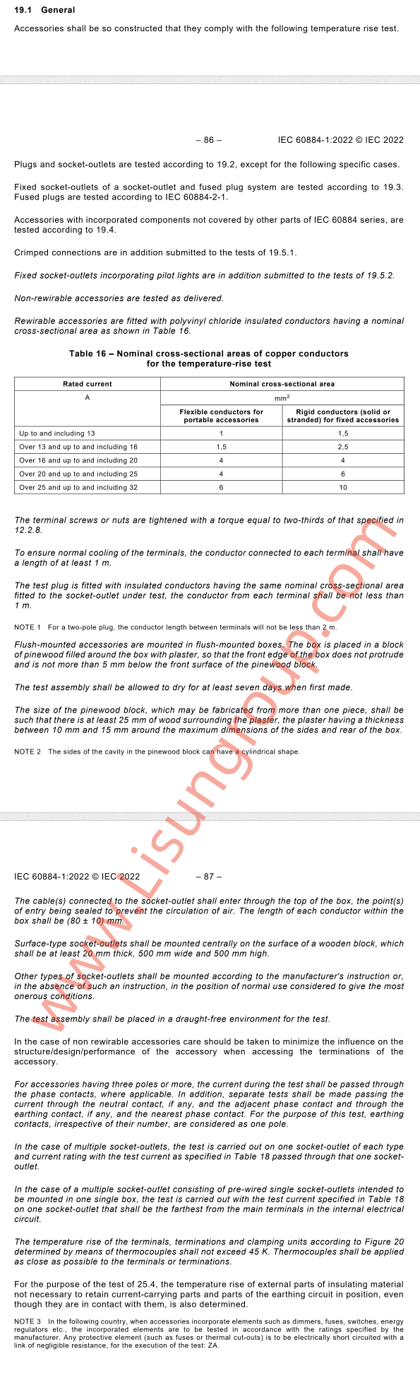 IEC 60884-1:2022 Clause 19.1