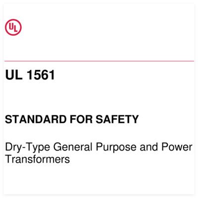 UL 1561:2023 Dry-Type General Purpose and Power Transformers
